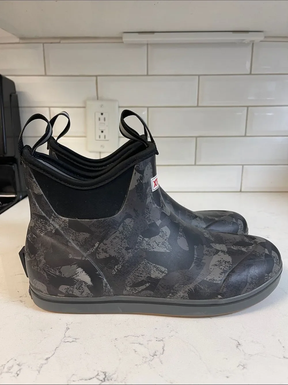 XTRATUF Women's Black Camo Ankle Deck Boot Size 10